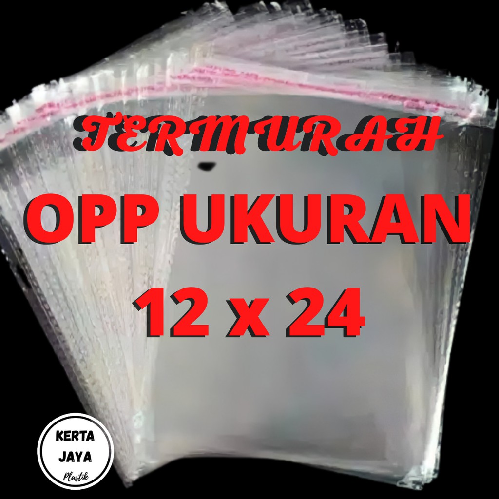 

(COD)TERMURAH !! PLASTIK OPP BENING & TEBAL ukuran 12 x 24 CM HARGA PER 1 PACK isi : 100 pcs