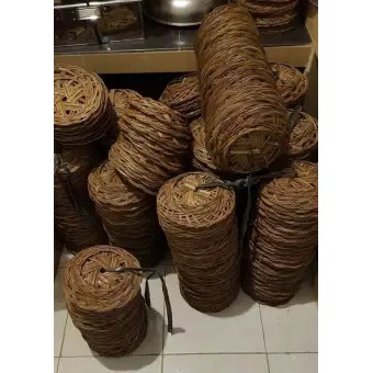 PAKET HEMAT 50Pcs Piring Lidi Anyaman Piring Rotan Bambu Murah MERIAH