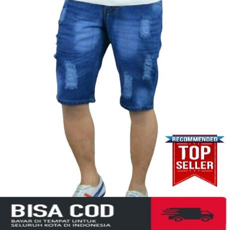 Hot Sell.. Celana Pendek Pria Keren Distro Model Sobek Robek / Celana Pendek Sobek / Celana Jeans Pe