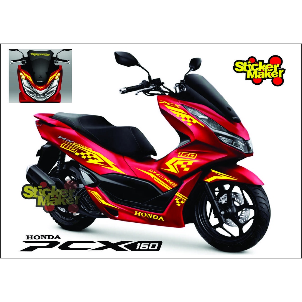 (COD) sticker cutting body motor honda pcx 160 new 2021
