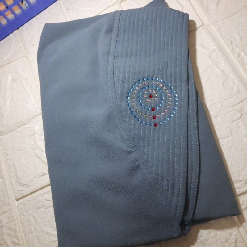 Thewa//Khimar Andara Standar Ori Thewa-Denim keabuan