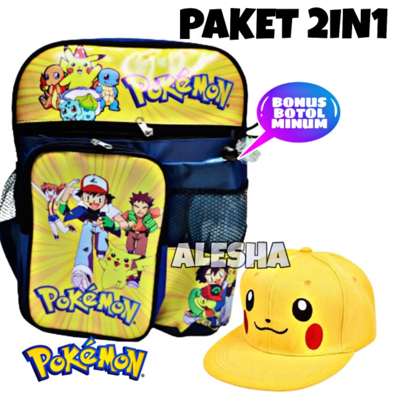 Tas Ransel Pokemon Pikachu Tas Sekolah Anak Laki laki Perempuan