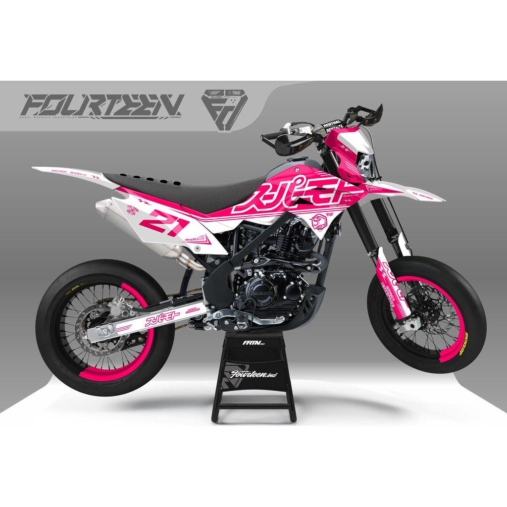 STIKER DECAL DTRACKER SUPERMOTO UNDERCOVER PINK