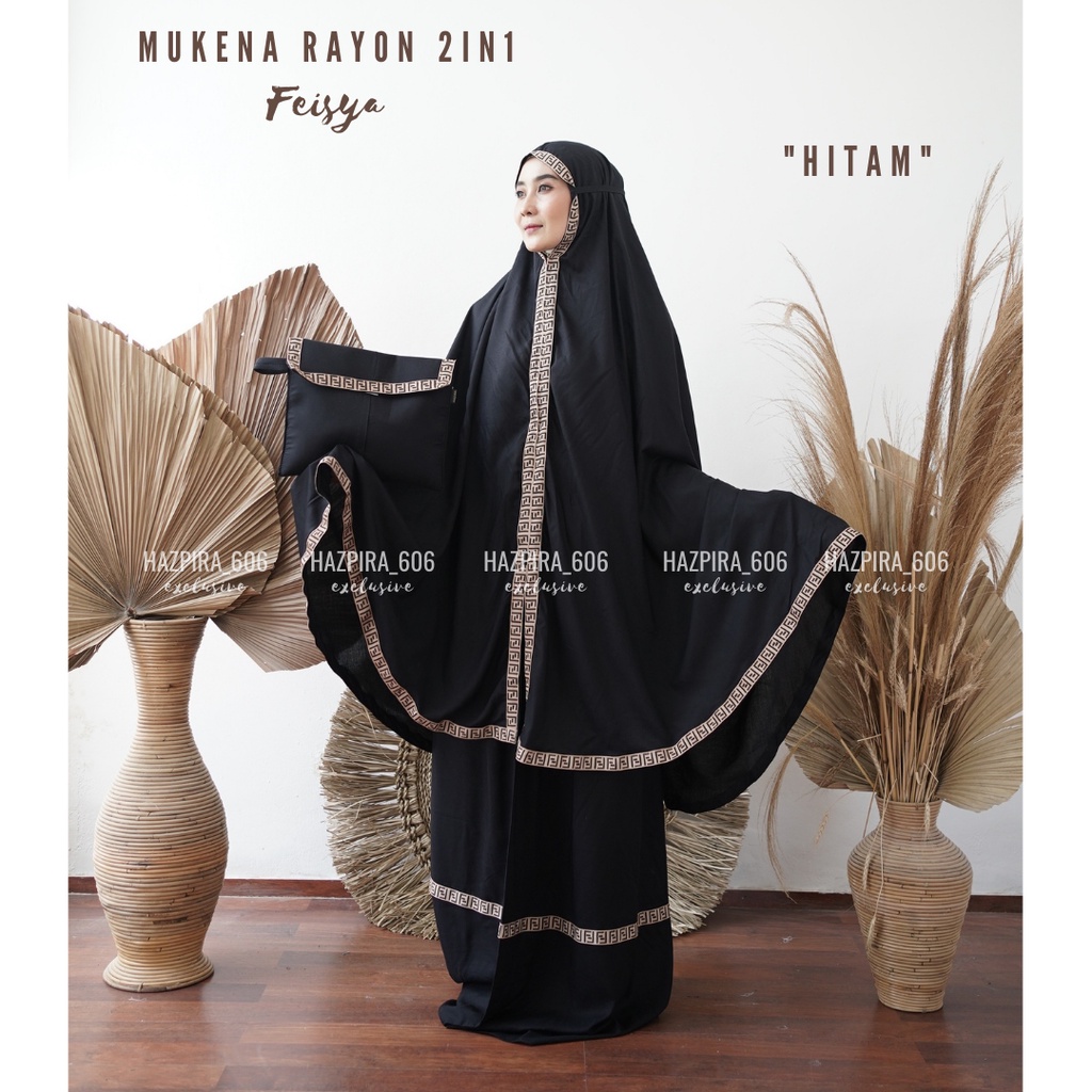 MUKENA DEWASA 2IN1 BALI RAYON TRAVELING FEISYA JUMBO