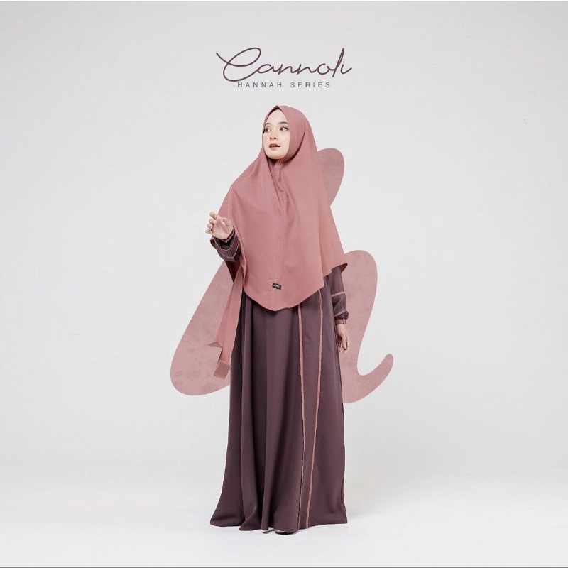 Hannah Series - Cannoli | Jamise Syari - Faezia Official Shop - Set Gamis Khimar Syari