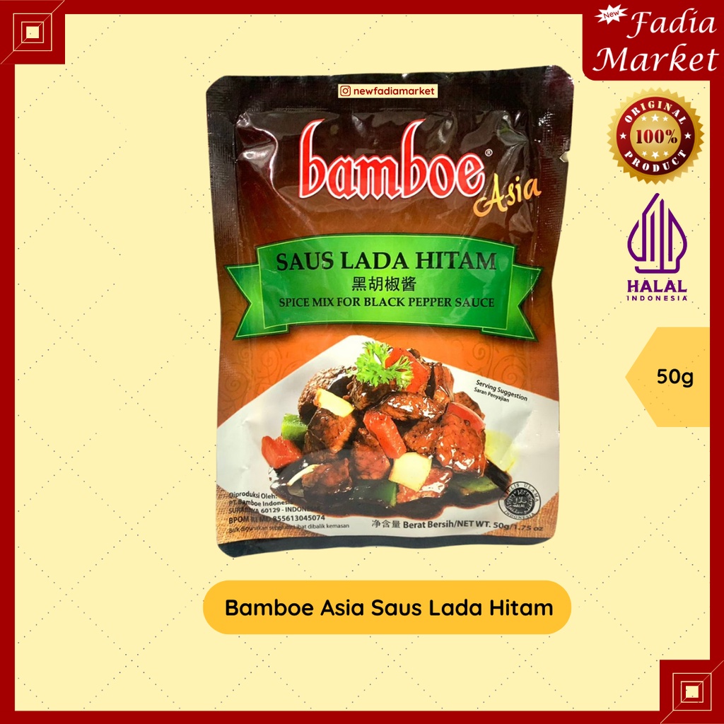 

Bamboe Asia Bumbu Masak Instan - Saus Lada Hitam/Black Pepper Sauce 50g