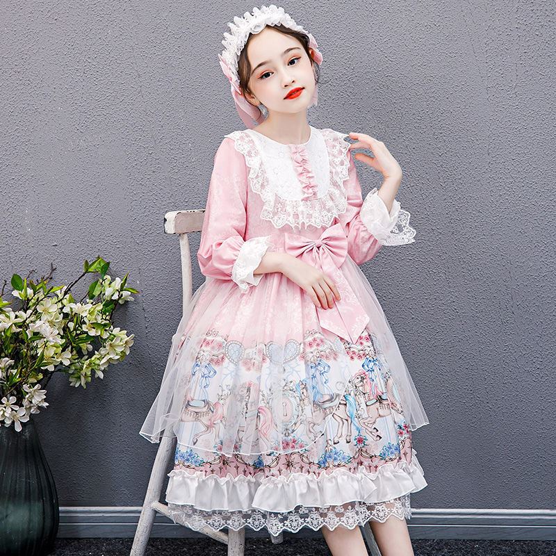 Girls Lolita skirt 2021 girls autumn new children's clothes Lolita children's skirt student Princess