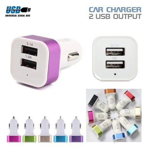 Car Charger 2 usb Batok Saver Mobil 2 usb