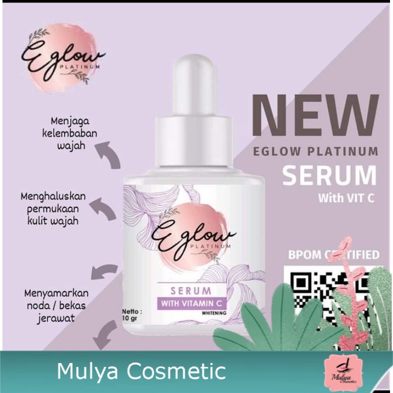 SERUM  E GLOW PLATINUM | BANTU MEMPERCEPAT GLOWINGMU | 20 ML