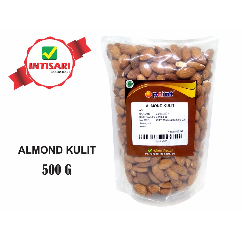 

ALMOND WHOLE KULIT MENTAH 500 G