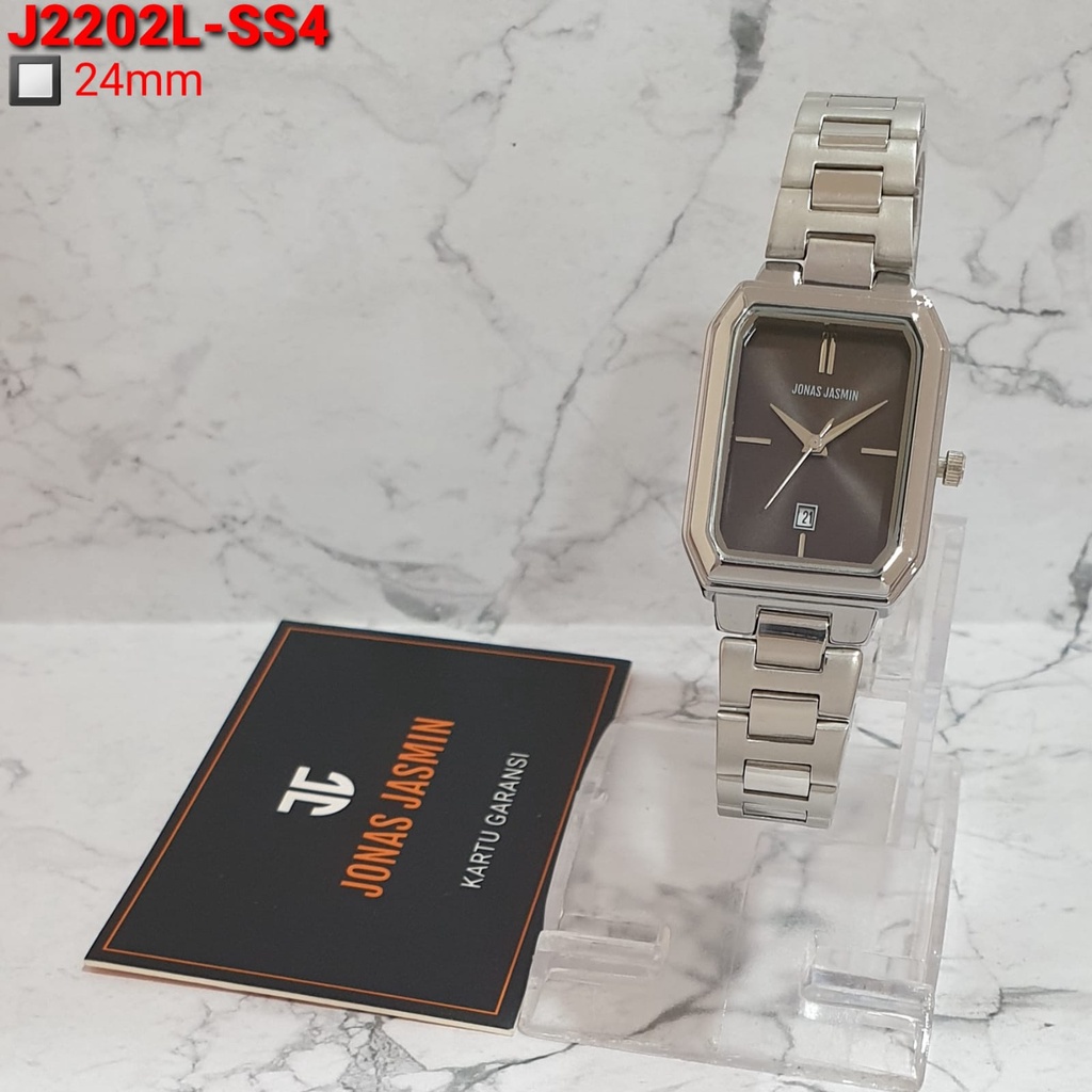 Grosiran Jam Tangan Wanita Fashion Jonas Jasmin J2202L Analog Strap Stainless Steel Tanggal Aktif Include Box Jam Tangan Original (COD)