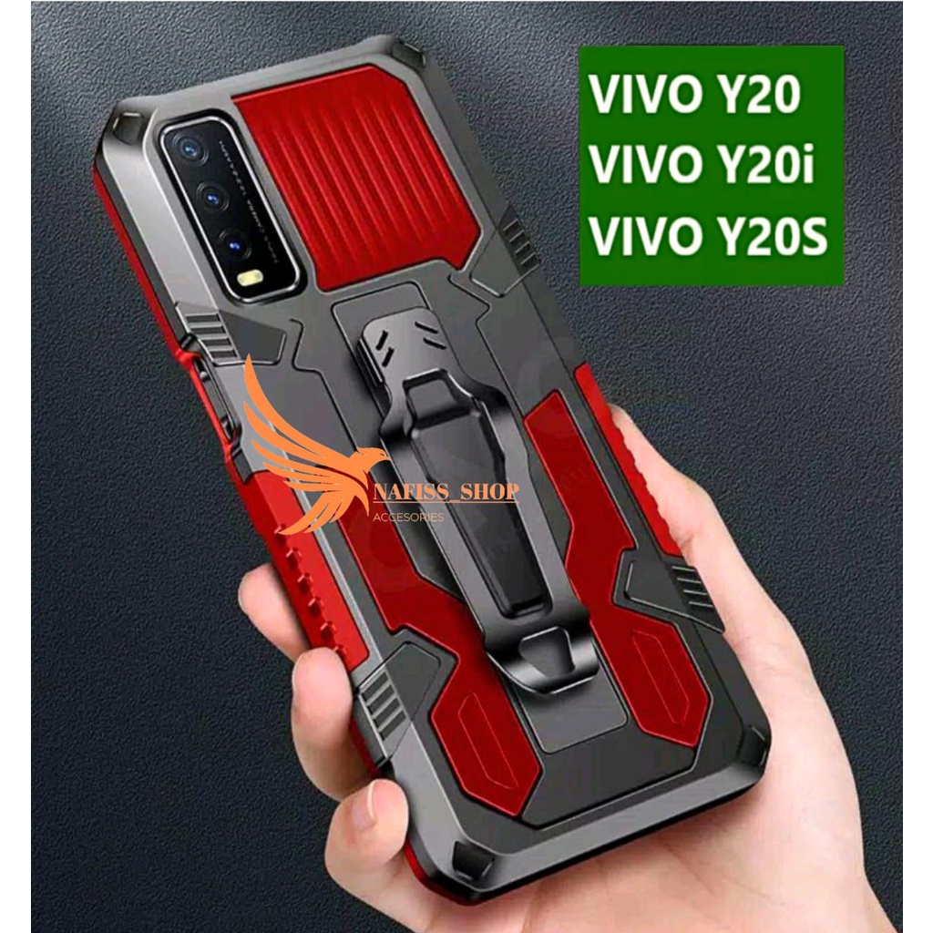 Case Robot VIVO Y12S Y20 Y20i Y20S 2021 Hard Case Belt Clip Robot Transformer Soft Hybrid Leather