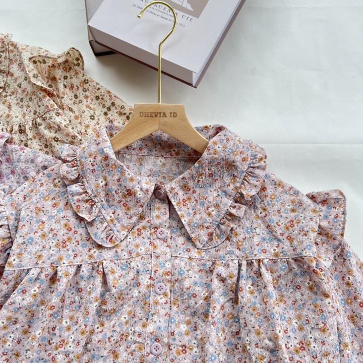 Tren Kekinian.. MEUDY BLOUSE FLOWERS KOREAN LOOK By.DHEVIA ID