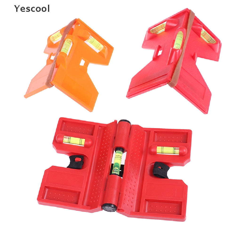 Yescool Waterpass Pengukur Level Kemiringan Pipa Silinder Lipat Presisi Tinggi