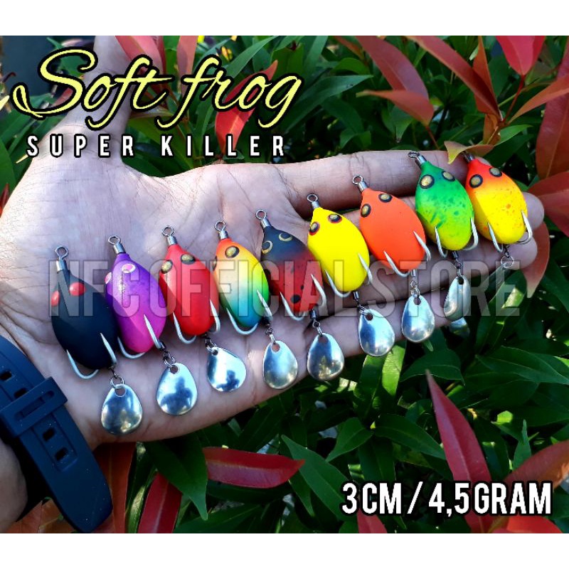 Soft frog Si Kepik 3cm / 4,5 gram rekomendasi untuk ultralight casting Umpan Gabus dan Toman