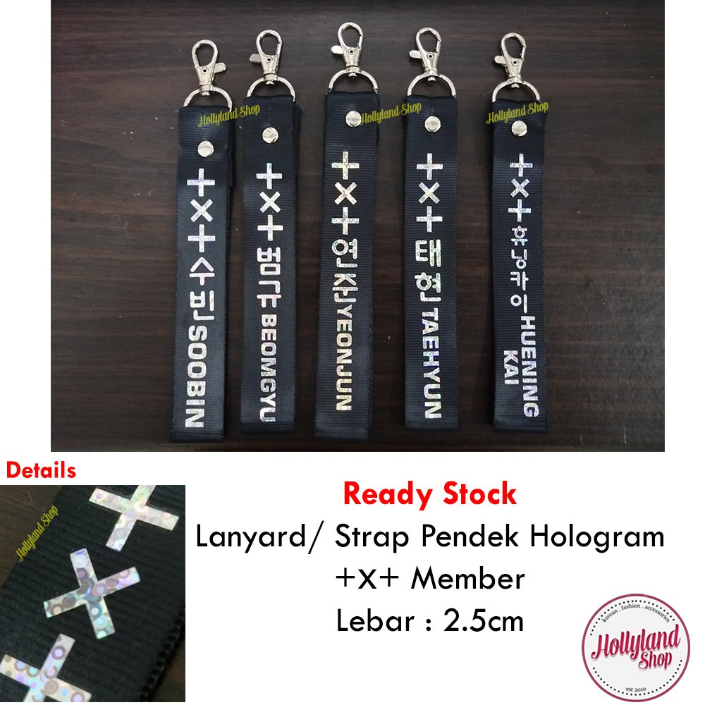 

Lanyard Strap Gantungan Tali Pendek Hologram EXO T X T Member Unofficial
