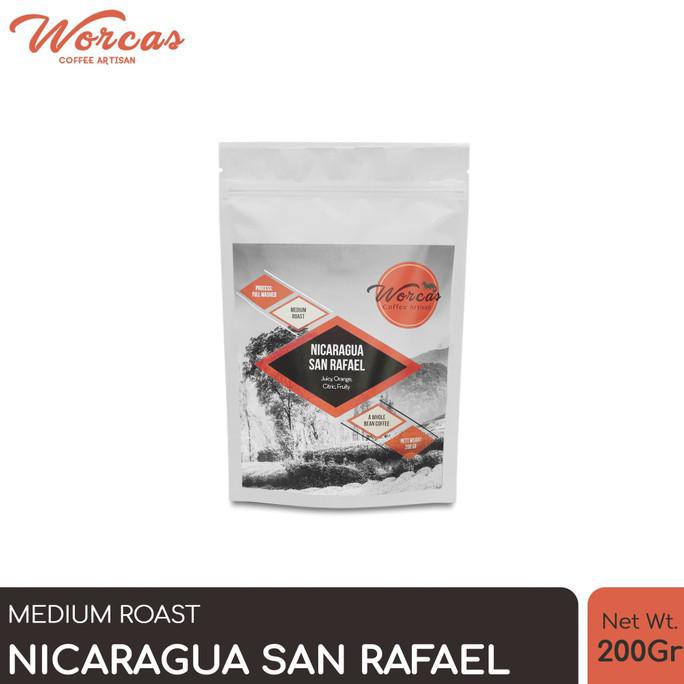 

WORCAS ARABICA NICARAGUA SAN RAFAEL 200GR - MEDIUM ROASTED COFFEE - KOPI BIJI
