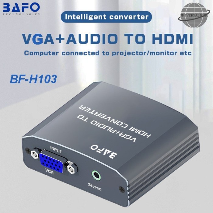 Bafo VGA to HDMI With Audio Converter Support 1080P BF-H103