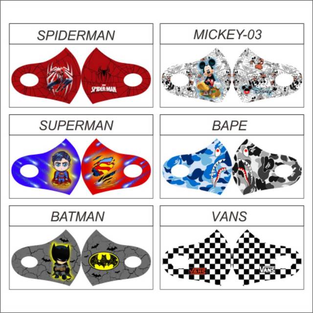 Masker anak scuba character