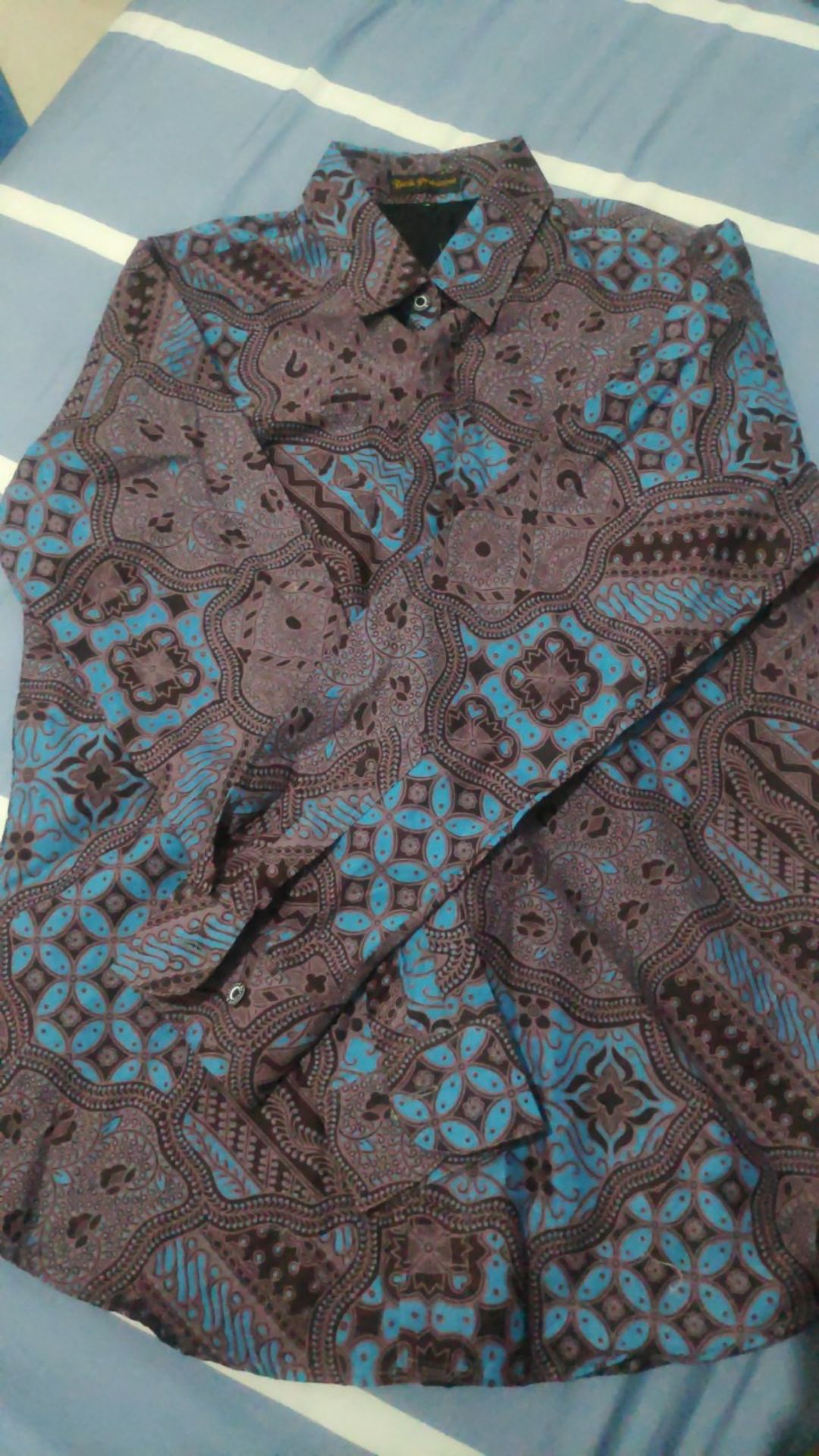 Jagadmuda Kemeja Batik Pria Lengan Panjang Slimfit Katun Printing Hem Baju Seragam Kantor Modern