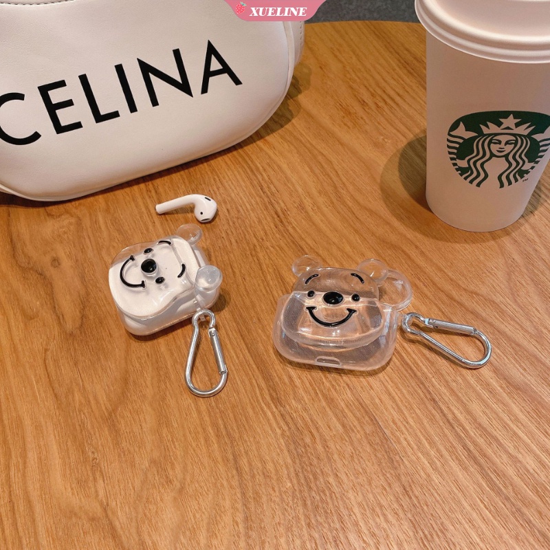 Casing soft case Silikon Motif Kartun Beruang Lucu Untuk AirPods 1 / 2 / 3 Pro