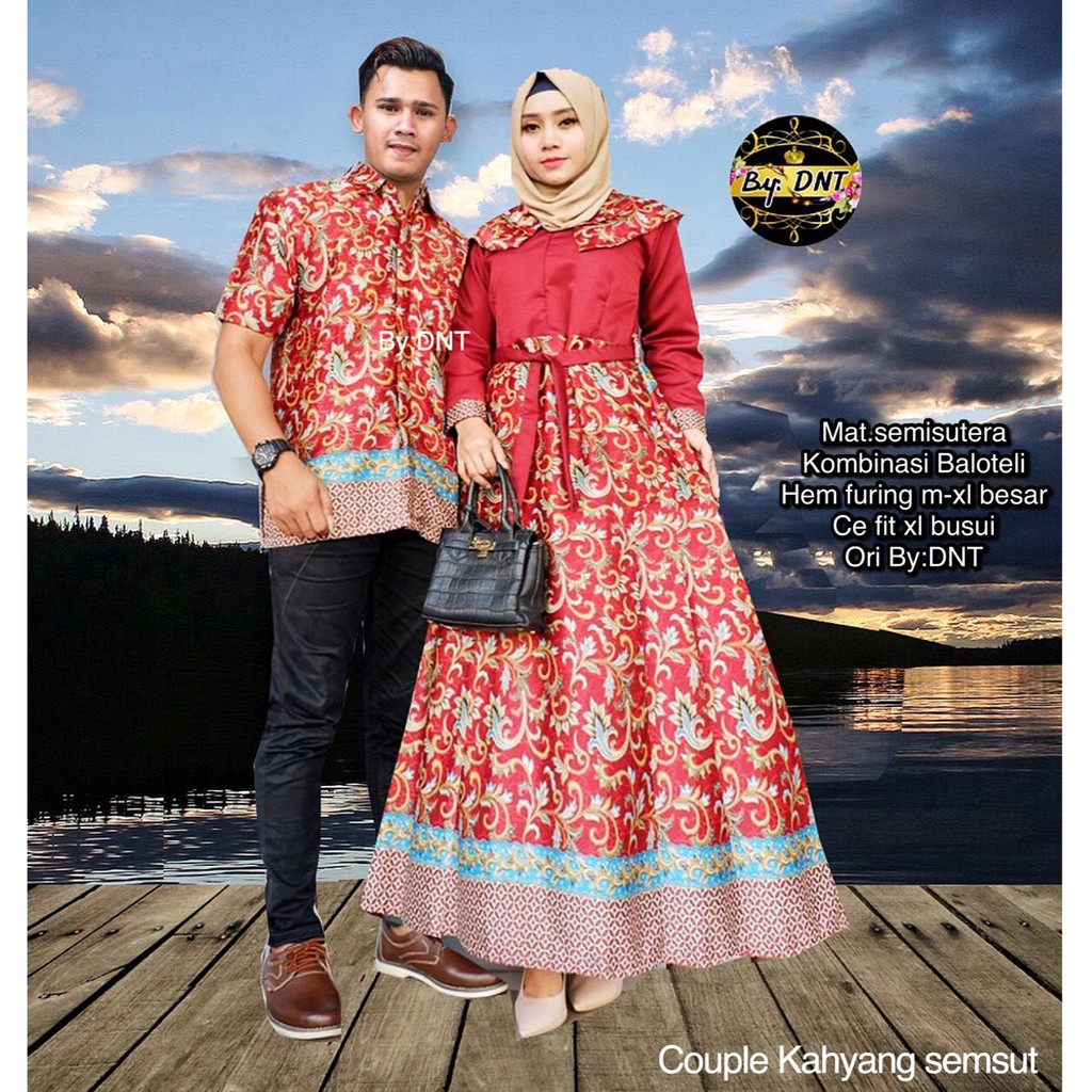 40 Trend  Terbaru Baju Couple Pasangan  Semi Batik  Shoope 