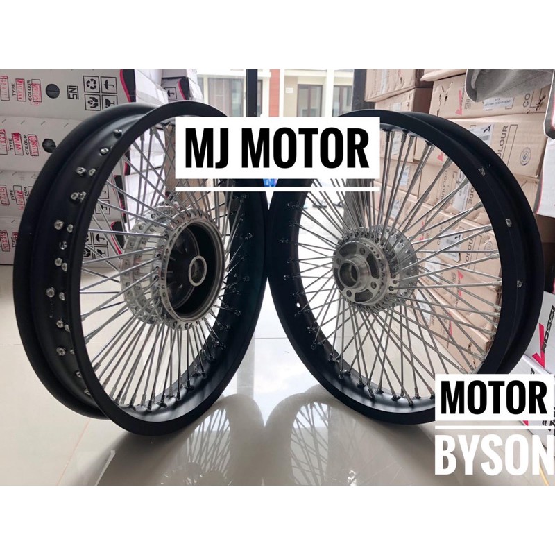 Paketan Velg Jari-jari seribu Motor Byson 17x215x250