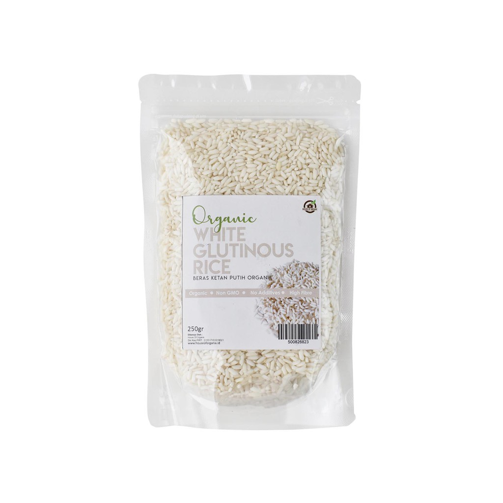 House Of Organix Organic White Glutinous Rice/Beras Ketan Putih 250 Gr