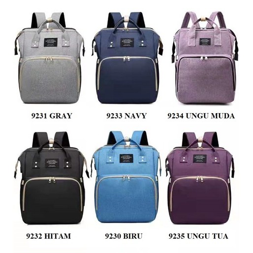 FYGALERYSURABAYA FYG1425 Tas Perlengkapan Bayi Multifungsi 2in1 Kasur Tidur Tas Ransel Diaper Bag