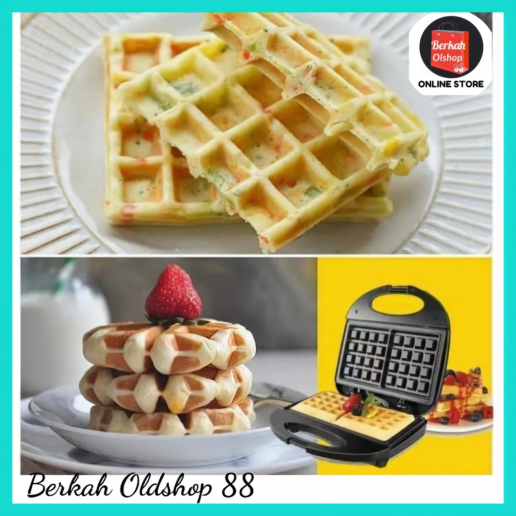 Berkah Oldshop 88 - Waffle Maker Sonifer SF-6043 Nonstick / Alat Pembuat Waffle Roti