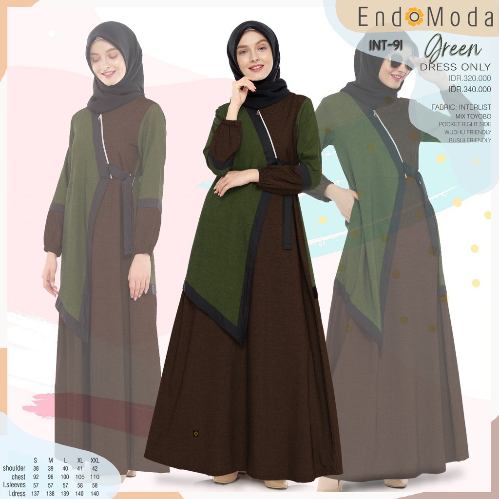 Gamis Muslim Kekinian By Endomoda INT 91