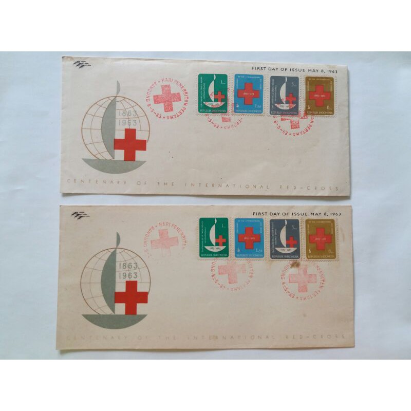 

SHP Sampul Hari Pertama Seri Seabad Palang Merah, 8 Mei 1963-Filateli-Perangko-FDC