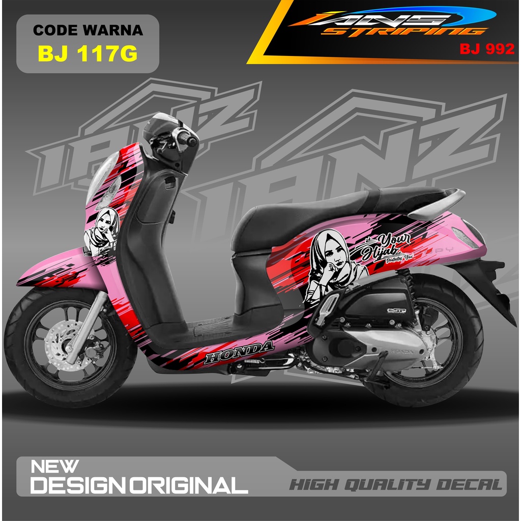 DECAL STIKER HONDA SCOOPY FULL BODY / STICKER VARIASI SCOOPY MODEL TERBARU / STICKER ALL SCOOPY