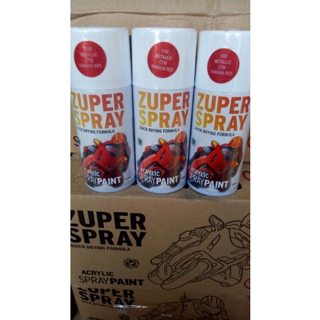 cat semprot pilok pilox zuper metallic ctm yamaha red 1108 150cc zuper spray ctm yamaha red 1108 150cc