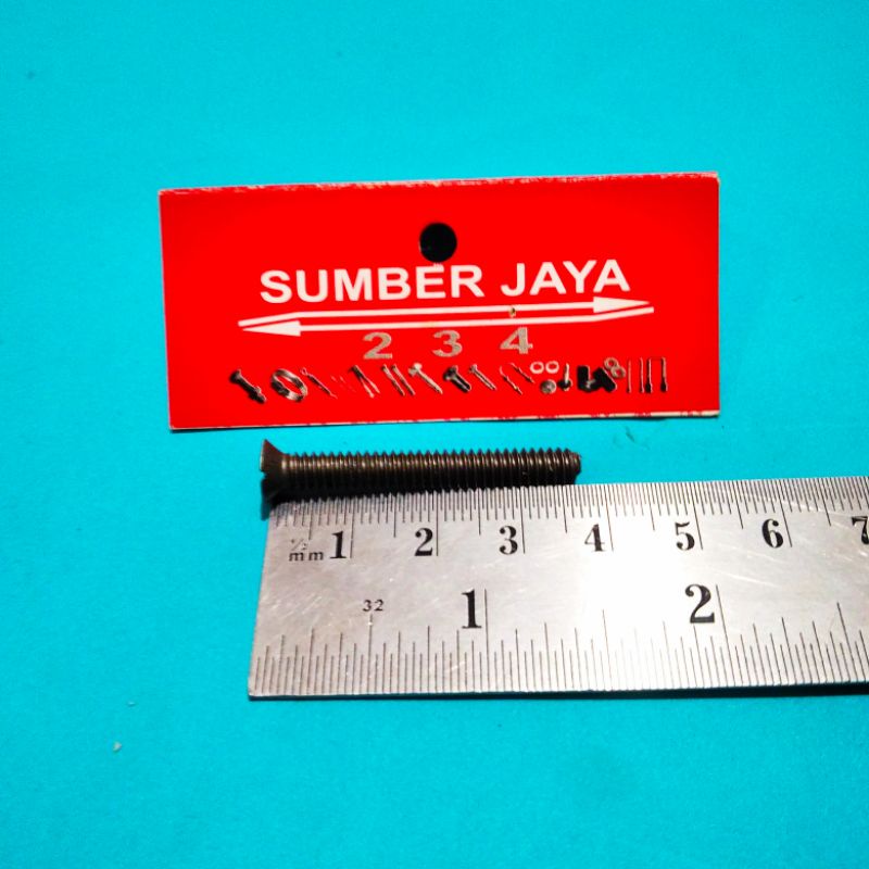 Baut JF 5 x 40 Minus hitam TERMURAH