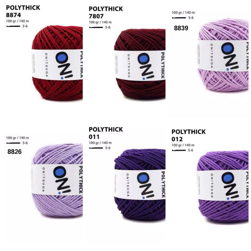 Katalog 2 Benang Rajut POLYTHICK Onitsuga