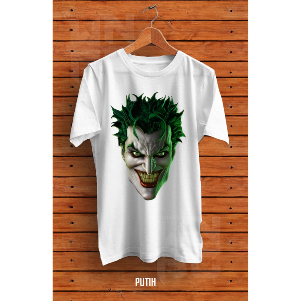 Kaos Baju T-Shirt Kaos Custom Kaos DTG Kaos Printing Joker Face