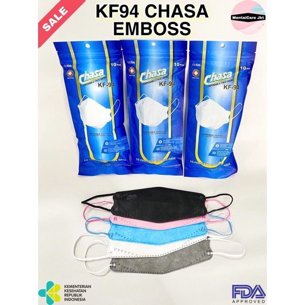 Masker KF94 CHASA Sachet Ziplock 10pcs 3D evo Stereoscopic Fish