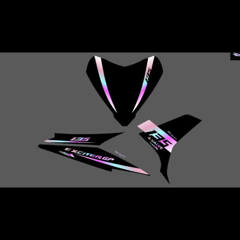 STICKER HOLOGRAM NJMX 135 STRIPING MX NEW HOLOGRAM
