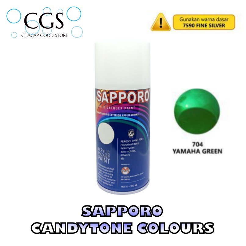 SAPPORO 704 CANDYTONE HIJAU - sapporo hijau candy - cat hijau candy - pilok hijau sapporo - sapporo 