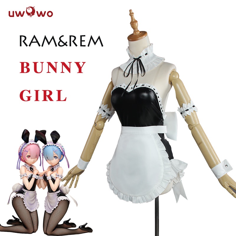 PREORDER UWOWO Sexy Cosplay Ram Rem Costume Women Anime Re Zero Cosplay Bunny Ver Rabbit Ears Outfit