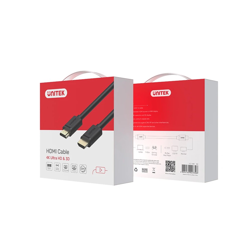 UNITEK HDMI 1.4 CABLE SUPPORT 4K ULTRA HD KABEL HDMI (YC140M)