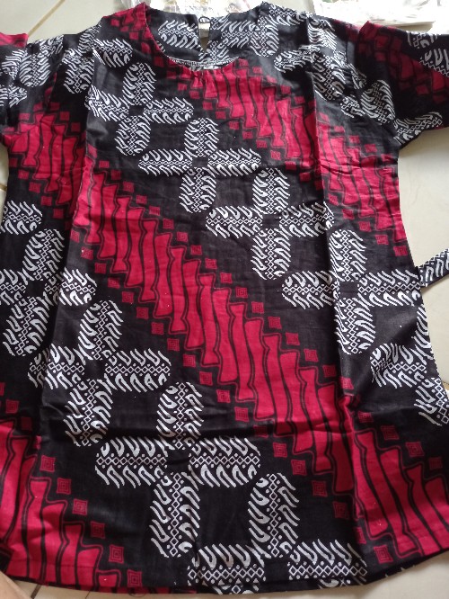 Tey-17 Batik Wanita Asj Sa Hrb026 Kenongo Kemeja Tosca Pendek