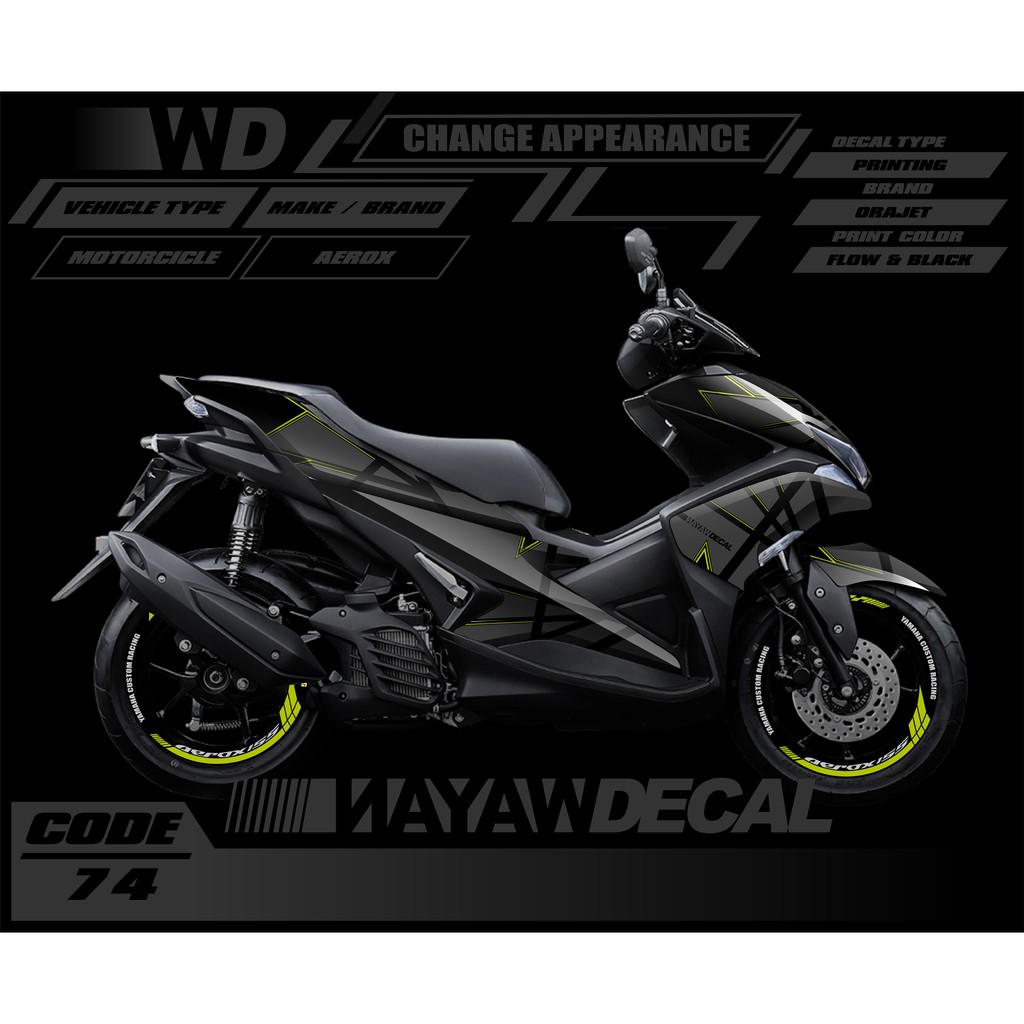 decal aerox striping aerox sticker motor