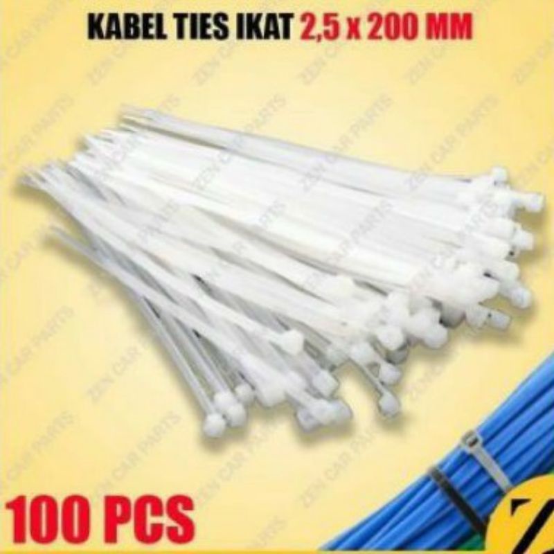 

Kabel Ties Ukuran 2,5 mm 20 cm isi 100 pcs