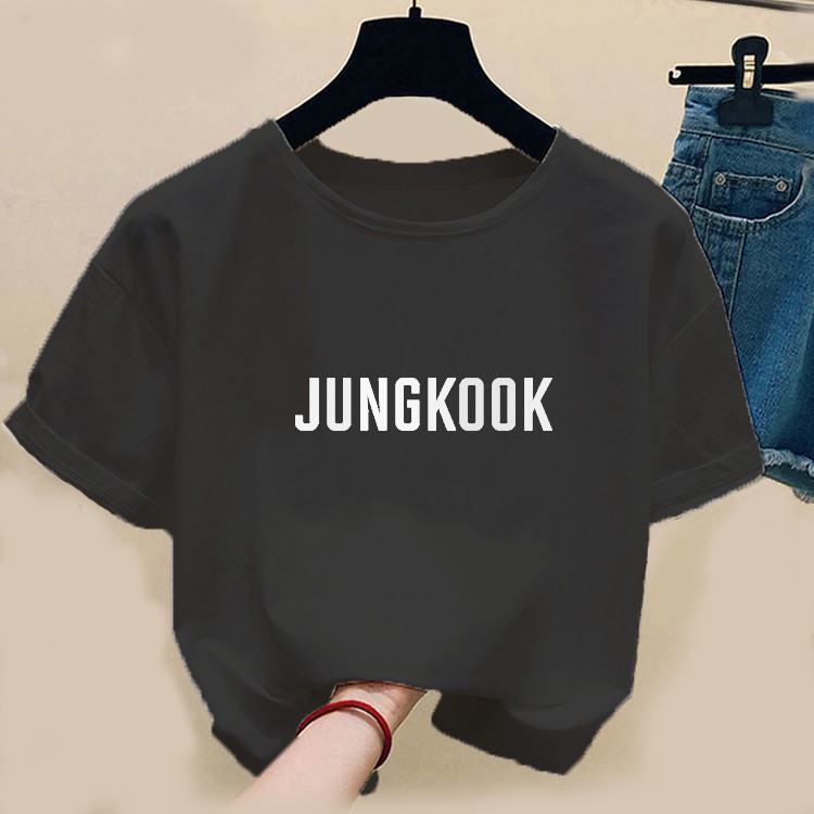 FLEURIR - KAOS JUNGKOOK JK  WANITA DEWASA LENGAN PENDEK TUMBLR TEE UNISEX