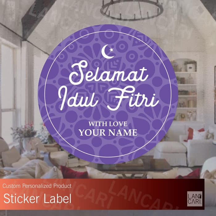 

Stiker Label custom Idul Fitri Ucapan Sticker Selamat Amplop