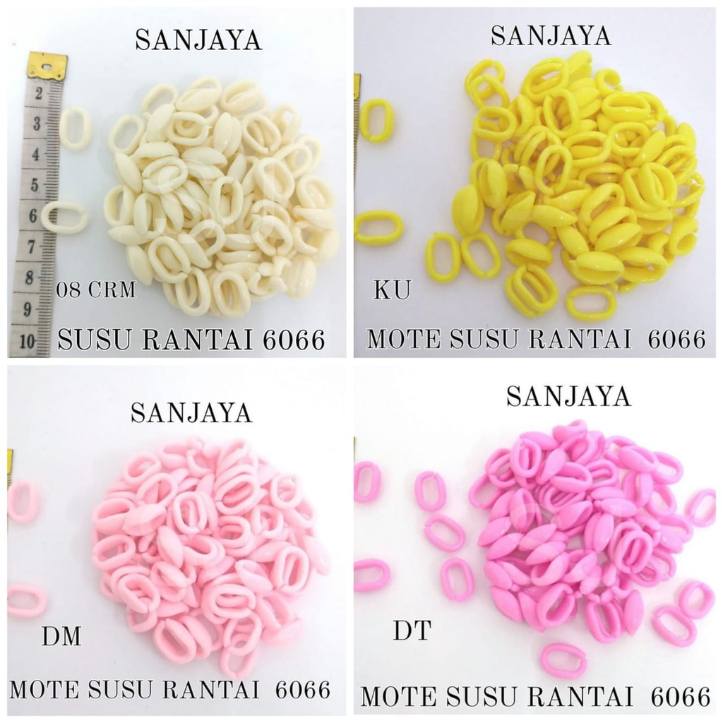 RANTAI SUSU / RANTAI SUSUN / RANTAI PLASTIK WARNA WARNI / STRAP MASKER / CONNECTOR MASKER / MOTE SUSU RANTAI 6066