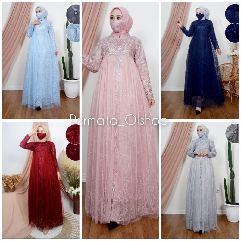 Kebaya Gamis Aulia Tutu / Gamis Pesta / Gamis Aulia Tutu / Gamis Pesta Mewah / Kebaya / Baju Gamis Pesta/ Gamis