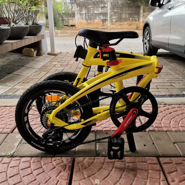 Sepeda Lipat Pacific Noris 2.1 warna Kuning 16 inch